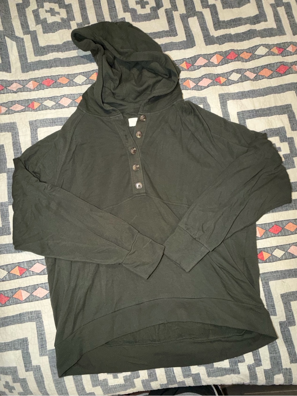 Woman’s  Hooded Long-Sleeve Shirt - Olive